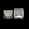 Transparent Clear Glass Square Cabochons GGLA-A001-20mm-2