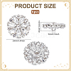 6Pcs 1-Hole Zinc Alloy Shank Buttons BUTT-PH0001-52G-03-2