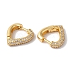 Brass Micro Pave Clear Cubic Zirconia Hoop Earrings for Women EJEW-A110-05G-3