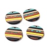 Transparent Resin & Walnut Wood Pendants RESI-TAC0017-68A-05-3