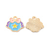 Light Gold Plated Alloy Pendants ENAM-T016-37LG-1