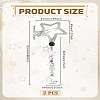 2Pcs Star Alloy & Acrylic & Iron Snap Hair Clips PHAR-LP0001-03-2