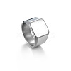 Square Titanium Steel Finger Rings WGB1DFB-19-2