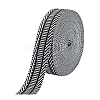 10 Yards Polyester Striped Jacquard Ribbon OCOR-PH0004-10-7