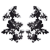 Gorgecraft 1 Pair 3D Flower Polyester Embroidery Sew on Appliques PATC-GF0001-35A-1