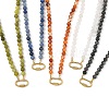 Natural Mixed Stone Round Beaded Necklaces for Women NJEW-JN06452-2