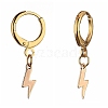 Brass Huggie Hoop Earrings X-EJEW-JE04208-03-2
