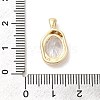 Golden Brass Micro Pave Cubic Zirconia Pendants KK-U031-02G-01-3