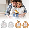 12Pcs 2 Colors Brass with Glass Pearl Pendants KK-BBC0024-92-7