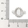 Rack Plating Brass Micro Pave Clear Cubic Zirconia Religion Virgin Mary Connector Charms KK-L224-094P-06-3