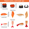6Pcs 6 Styles PVC Sushi Display Decorations DJEW-SC0001-33-2