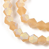 Imitate Austrian Crystal Bicone Frosted Glass Beads Strands EGLA-A039-T4mm-MB18-3