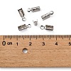 Tarnish Resistant 201 Stainless Steel Fold Over Crimp Cord Ends X-STAS-R055-08-3