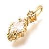 Brass Glass Pendants KK-U061-20G-01-2
