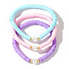 Bohemian Style Pearl-Like Soft Polymer Clay Bracelet Set for Women EI5083-1