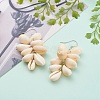 Natural Cowrie Shell Dangle Earrings EJEW-JE04458-2
