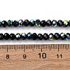 Electroplate Transparent Glass Beads Strands EGLA-A046-01A-05-4