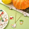 36Pcs 9 Styles Alloy Enamel Pendants ENAM-CJ0003-34-6