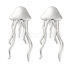 304 Stainless Steel Jellyfish Stud Earrings EJEW-D281-29S-1