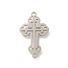 201 Stainless Steel Laser Cut Connector Charms STAS-R132-13P-1