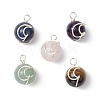 Copper Wired Gemstone Pendants PALLOY-JF02921-1