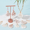 Beebeecraft 20Pcs Natural Scallop Shell Dyed Pendants FIND-BBC0003-15-4