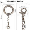 16Pcs 4 Colors Alloy Spring Gate Rings HJEW-AB00522-2