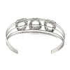 Non-Tarnish 304 Stainless Steel Hollow Open Cuff Bangles BJEW-Q348-03P-06-3