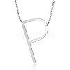 Non-Tarnish 201 Stainless Steel Initial Pendants Necklaces NJEW-S069-JN003D-P-1