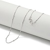 925 Sterling Silver Box Chain Necklaces NJEW-C052-17P-1