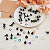 SUPERFINDINGS 48 Sets 8 Colors Plastic Doll Craft Eyes FIND-FH0008-82-5