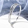 304 Stainless Steel Polymer Clay Rhinestone Hinged Bangles for Women BJEW-A011-16P-1