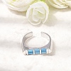 Brass Micro Pave Cubic Zirconia Cuff Open Rings for Women RJEW-L343-02P-01-1
