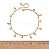 Dyed Natural Freshwater Shell Anklets AJEW-AN00850-5