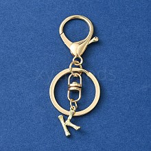 Alloy Initial Letter Charm Keychains KEYC-YW00006-11