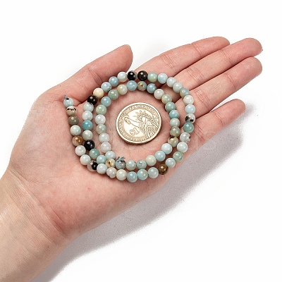 Natural Flower Amazonite Beads X-Z26N5018-1
