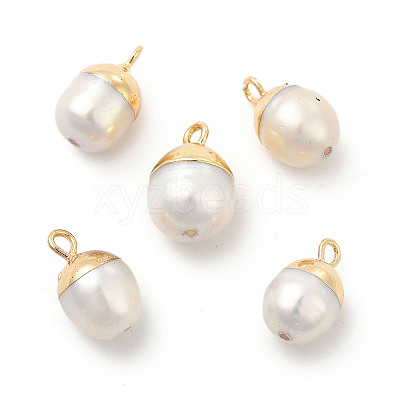 Natural Pearl Pendants PEAR-P004-45KCG-1