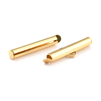 304 Stainless Steel Slide On End Clasp Tubes X-STAS-C044-08C-G-1