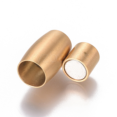 Ion Plating(IP) 304 Stainless Steel Magnetic Clasps with Glue-in Ends STAS-I120-57B-G-1