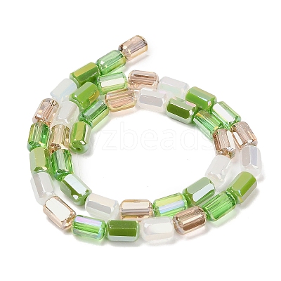 Electroplated Glass Beads Strands EGLA-P067-01A-04-1