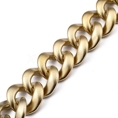 Handmade Spray Painted CCB Plastic Curb Chains AJEW-JB00737-1