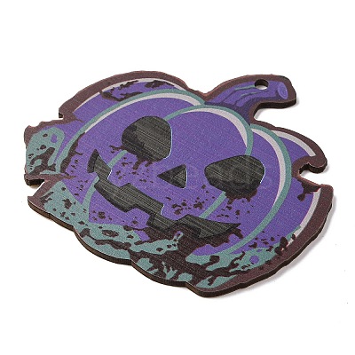 Halloween Printed Wooden Big Pendants WOOD-I016-01J-1