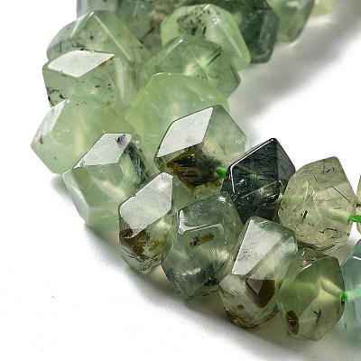 Natural Prehnite Beads Strands G-D091-A17-1