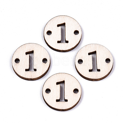 Unfinished Natural Poplar Wood Links Connectors WOOD-S045-138A-1-1