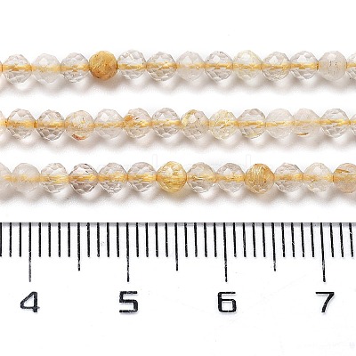 Natural Gold Rutilated Quartz Beads Strands LS-G-G161-A17-05-1