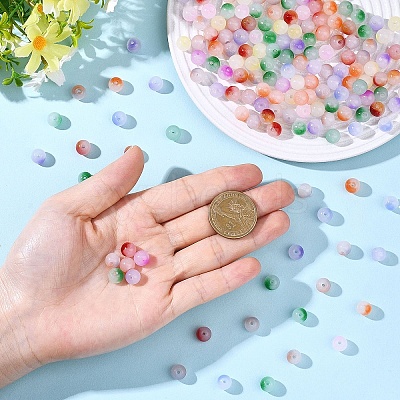 400Pcs Baking Paint Transparent Glass Beads DGLA-YW0001-61A-1
