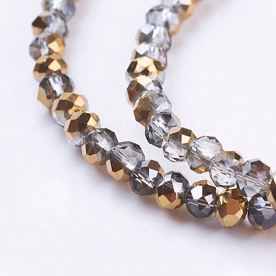 Electroplate Glass Faceted Rondelle Beads Strands LS-EGLA-D020-3x2mm-14-1