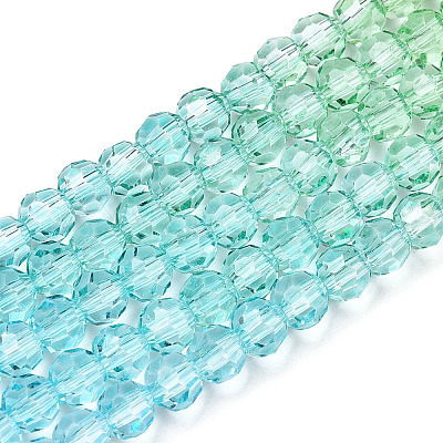 Transparent Glass Beads Strands GLAA-E036-07Y-1