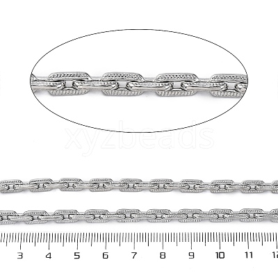 304 Stainless Steel Textured Cable Chains STAS-P386-07P-1