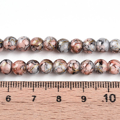 Baking Paint Glass Beads Strands X-DGLA-N003-6mm-B05-1